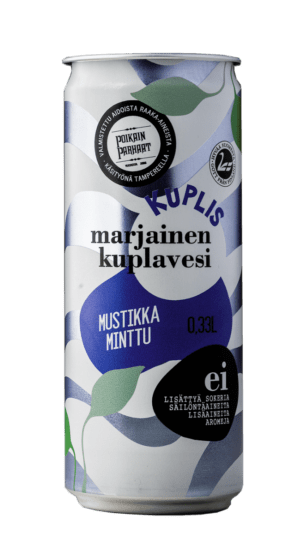 KUPLIS Marjainen kuplavesi Mustikka-Minttu 0,33L tlk