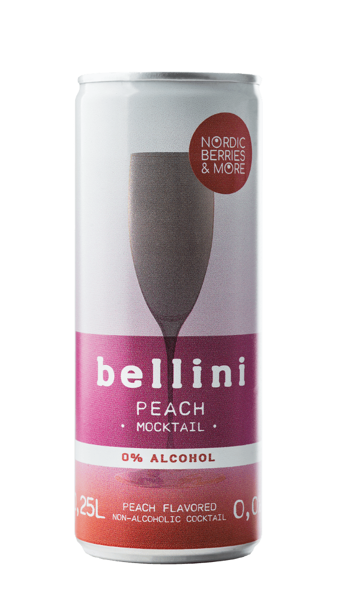 <br>Nordic Berries & More</br>Peach Bellini Mocktail 0,0% 0,25L