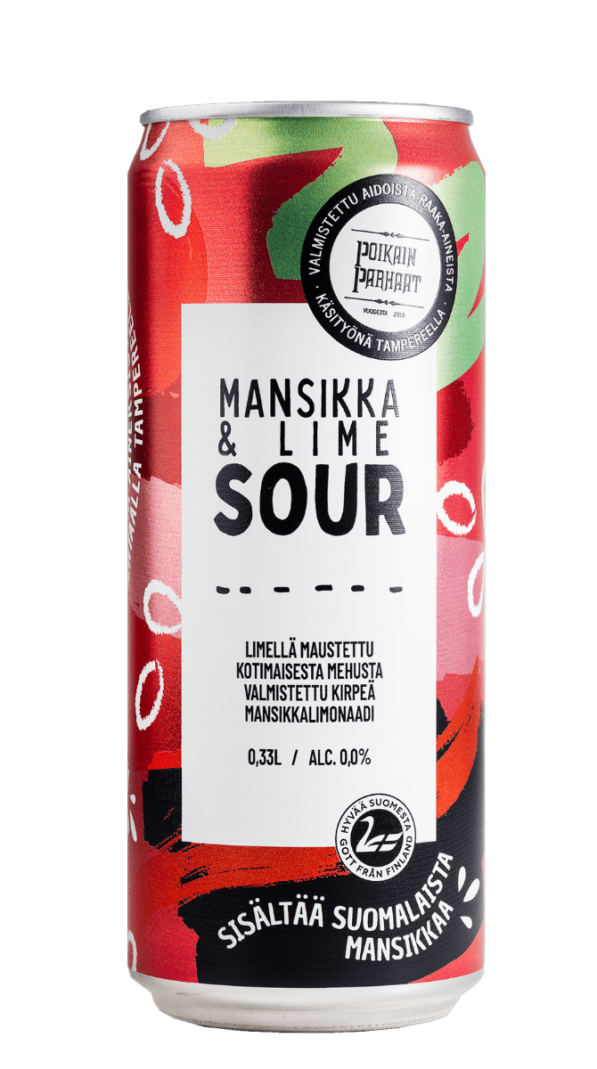 SOUR Mansikka-Limelimonaadi 0,33L tlk