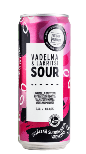 SOUR Vadelma-Lakritsilimonaadi 0,33L tlk