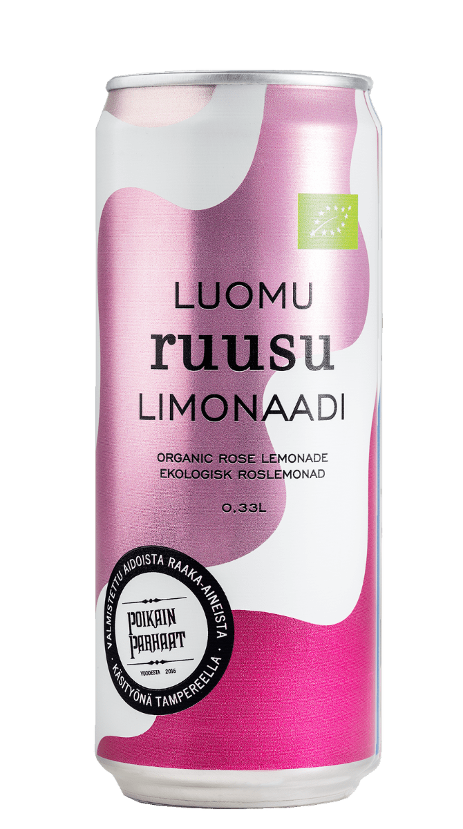 Luomu Ruusulimonaadi 0,33L tlk
