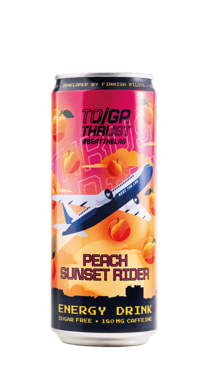 TO/GA Thrust <br>Energy Drink <br>Peach Sunset Rider 0,33L